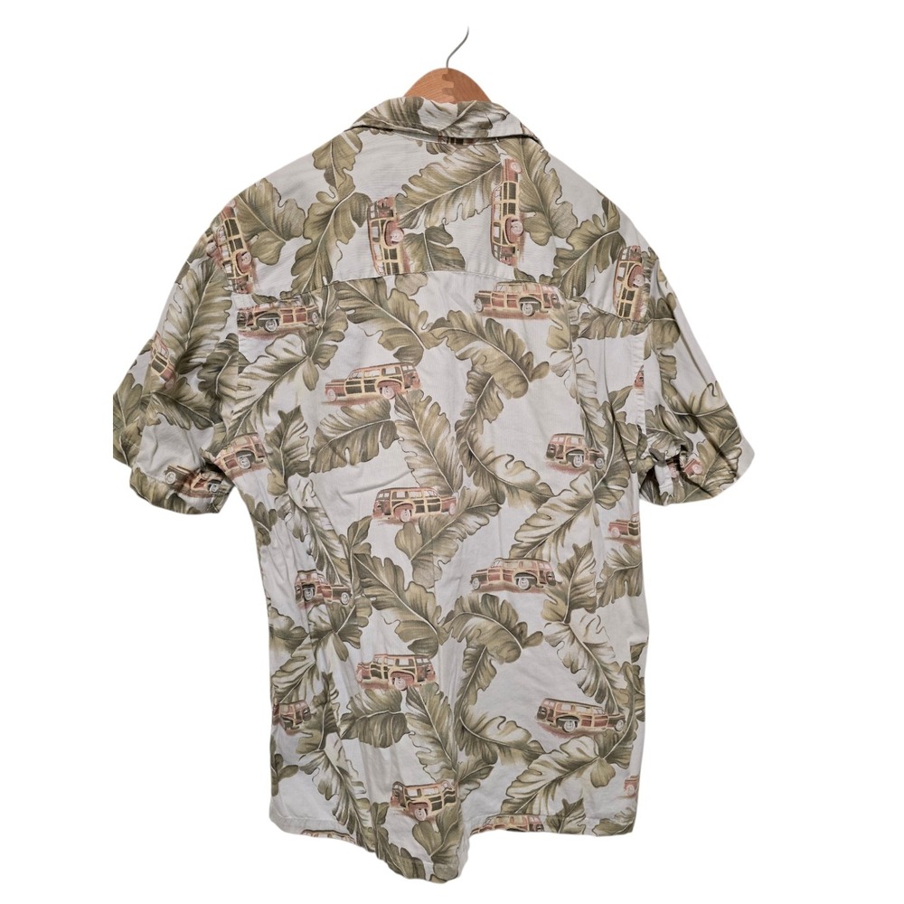 Pendleton Hawaiian Camp Shirt Woodie Wagon Banana Leaf Cotton Mens Size Medium - Picture 3 of 6
